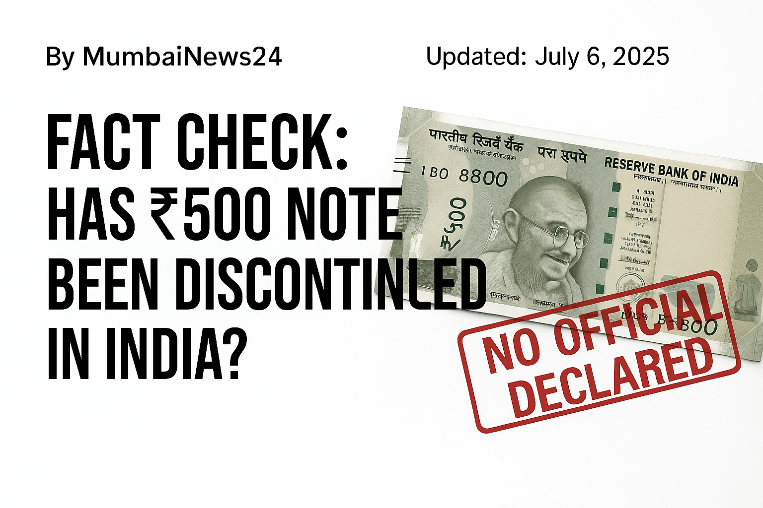 ₹500 Note Discontinued? Here’s What RBI and PIB Say